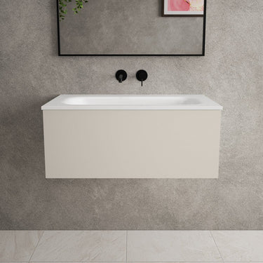 Raffinata One Drawer Vanity Unit With Beyondstone Basin - Matt Cashmere 800mm