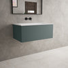 Raffinata One Drawer Vanity Unit With Beyondstone Basin - Matt Dark Green 800mm image