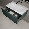 Raffinata One Drawer Vanity Unit With Beyondstone Basin - Matt Dark Green 800mm image
