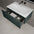 Raffinata One Drawer Vanity Unit With Beyondstone Basin - Matt Dark Green 800mm