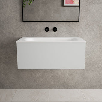 Raffinata One Drawer Vanity Unit With Beyondstone Basin - Matt Dove 800mm