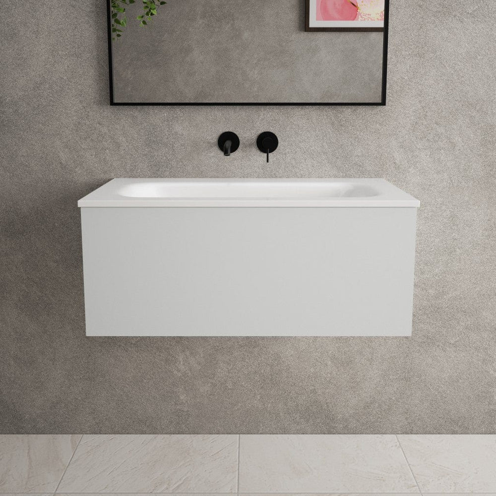 Raffinata One Drawer Vanity Unit With Beyondstone Basin - Matt Dove 800mm