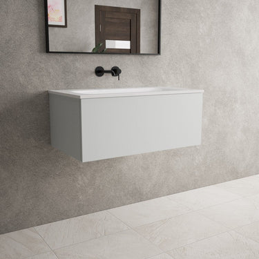 Raffinata One Drawer Vanity Unit With Beyondstone Basin - Matt Dove 800mm