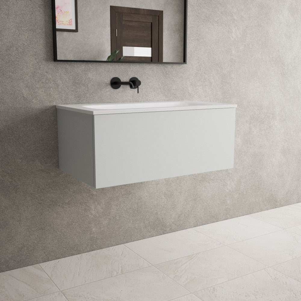 Raffinata One Drawer Vanity Unit With Beyondstone Basin - Matt Dove 800mm