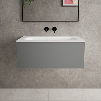 Raffinata One Drawer Vanity Unit With Beyondstone Basin - Matt Dust 800mm