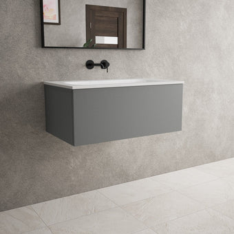 Raffinata One Drawer Vanity Unit With Beyondstone Basin - Matt Dust 800mm