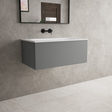 Raffinata One Drawer Vanity Unit With Beyondstone Basin - Matt Dust 800mm