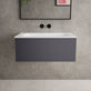 Raffinata One Drawer Vanity Unit With Beyondstone Basin - Matt Graphite 800mm image