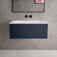 Raffinata One Drawer Vanity Unit With Beyondstone Basin - Matt Indigo 800mm image