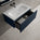 Raffinata One Drawer Vanity Unit With Beyondstone Basin - Matt Indigo 800mm