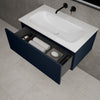 Raffinata One Drawer Vanity Unit With Beyondstone Basin - Matt Indigo 800mm image