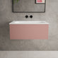 Raffinata One Drawer Vanity Unit With Beyondstone Basin - Matt Pink 800mm image