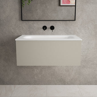 Raffinata One Drawer Vanity Unit With Beyondstone Basin - Matt Stone 800mm