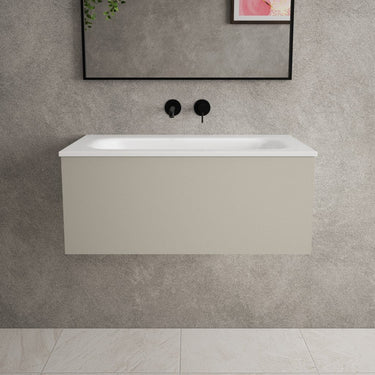 Raffinata One Drawer Vanity Unit With Beyondstone Basin - Matt Stone 800mm