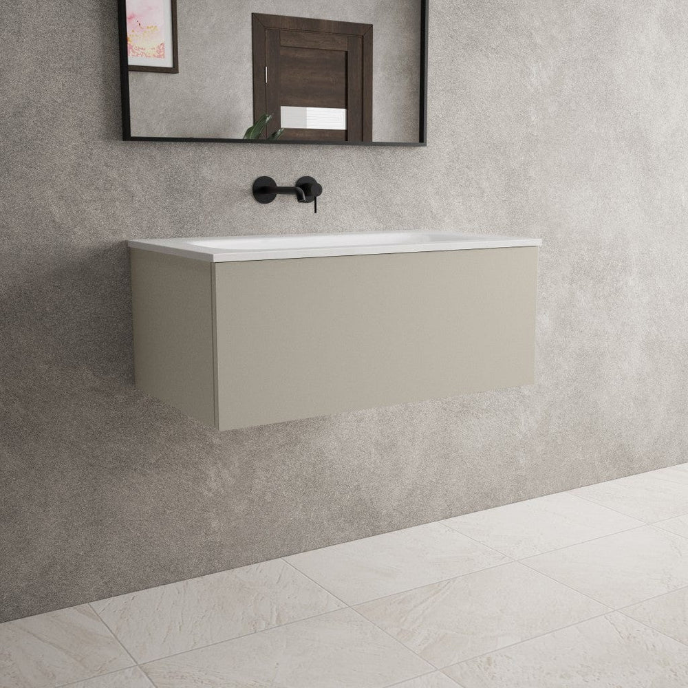 Raffinata One Drawer Vanity Unit With Beyondstone Basin - Matt Stone 800mm
