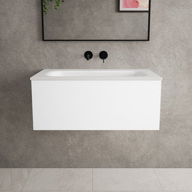 Raffinata One Drawer Vanity Unit With Beyondstone Basin - Matt White 800mm