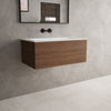Raffinata One Drawer Vanity Unit With Beyondstone Basin - Walnut 800mm image