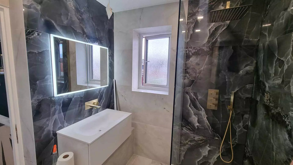 Raffinata One Drawer Vanity Unit With Beyondstone Basin - Gloss White 800mm