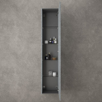 Raffinata Tall Wall Cabinet - Light Concrete 350mm x 1650mm