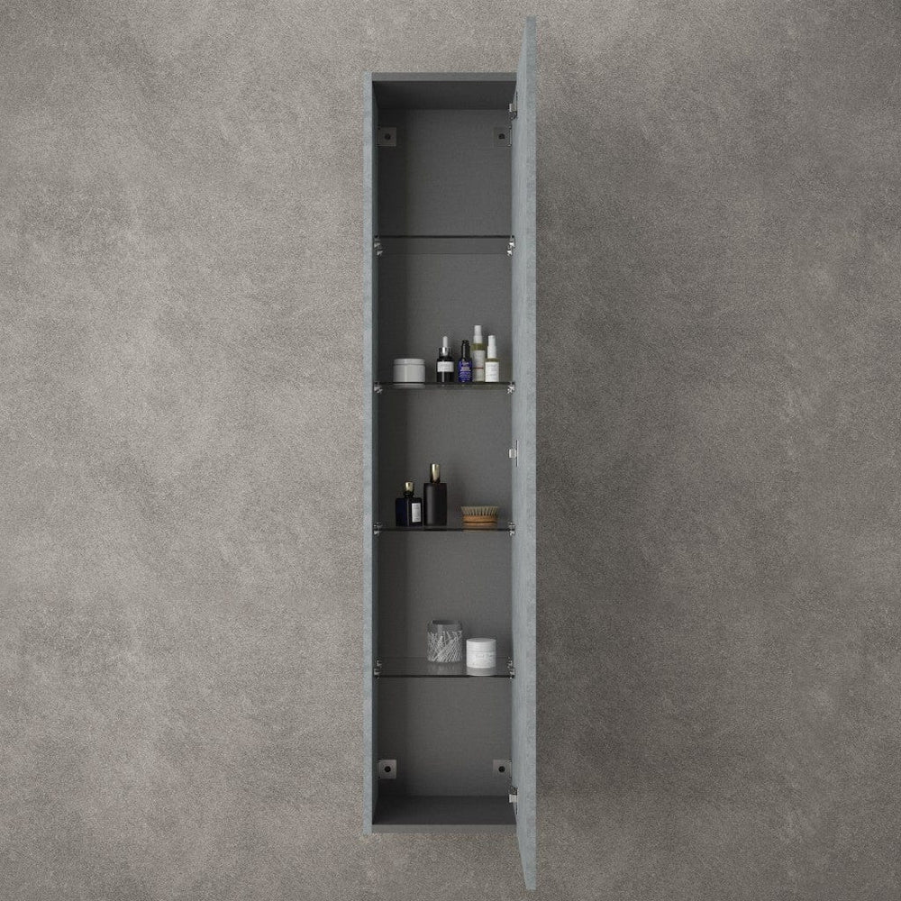 Raffinata Tall Wall Cabinet - Light Concrete 350mm x 1650mm