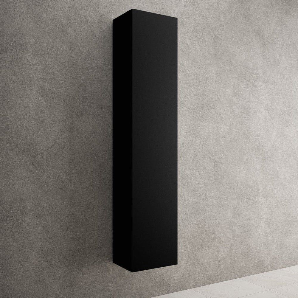 Raffinata Tall Wall Cabinet - Matt Black 350mm x 1650mm