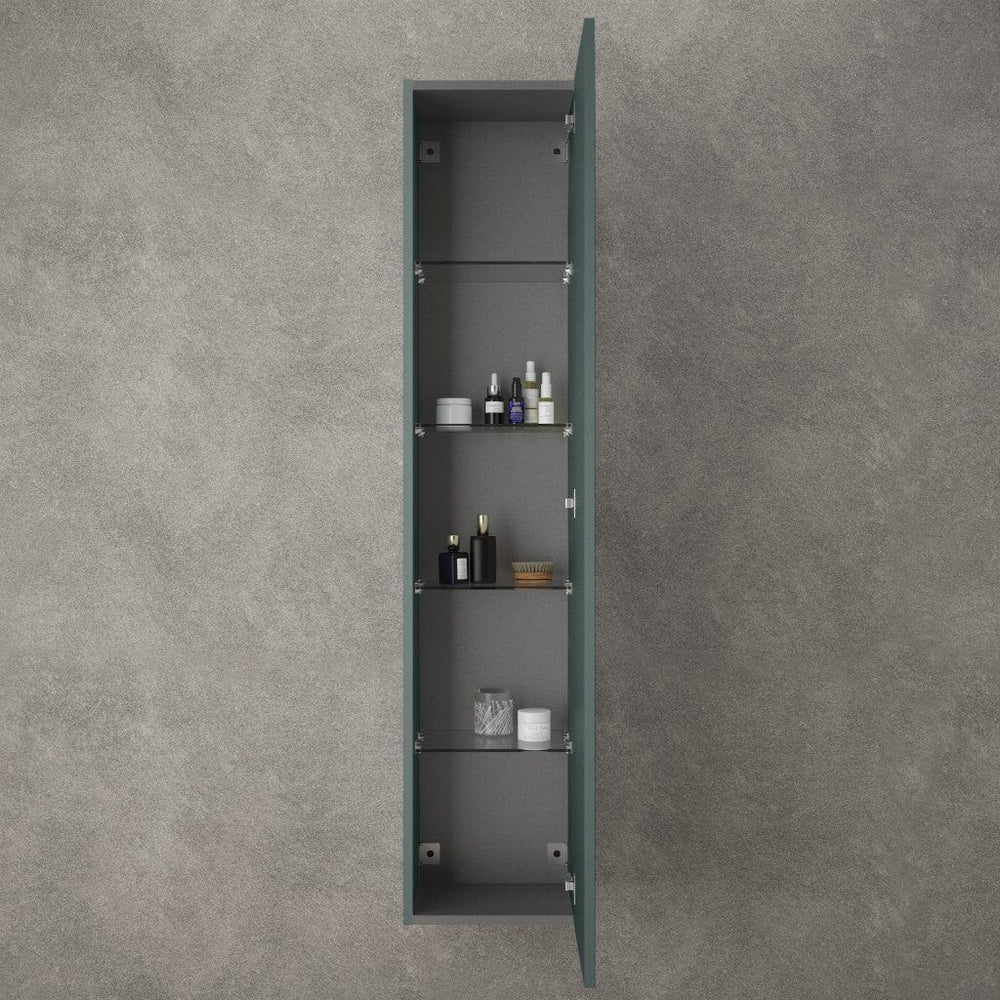 Raffinata Tall Wall Cabinet - Matt Dark Green 350mm x 1650mm