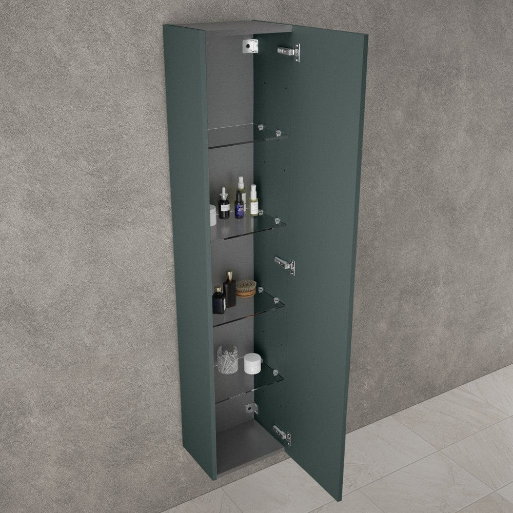 Raffinata Tall Wall Cabinet - Matt Dark Green 350mm x 1650mm