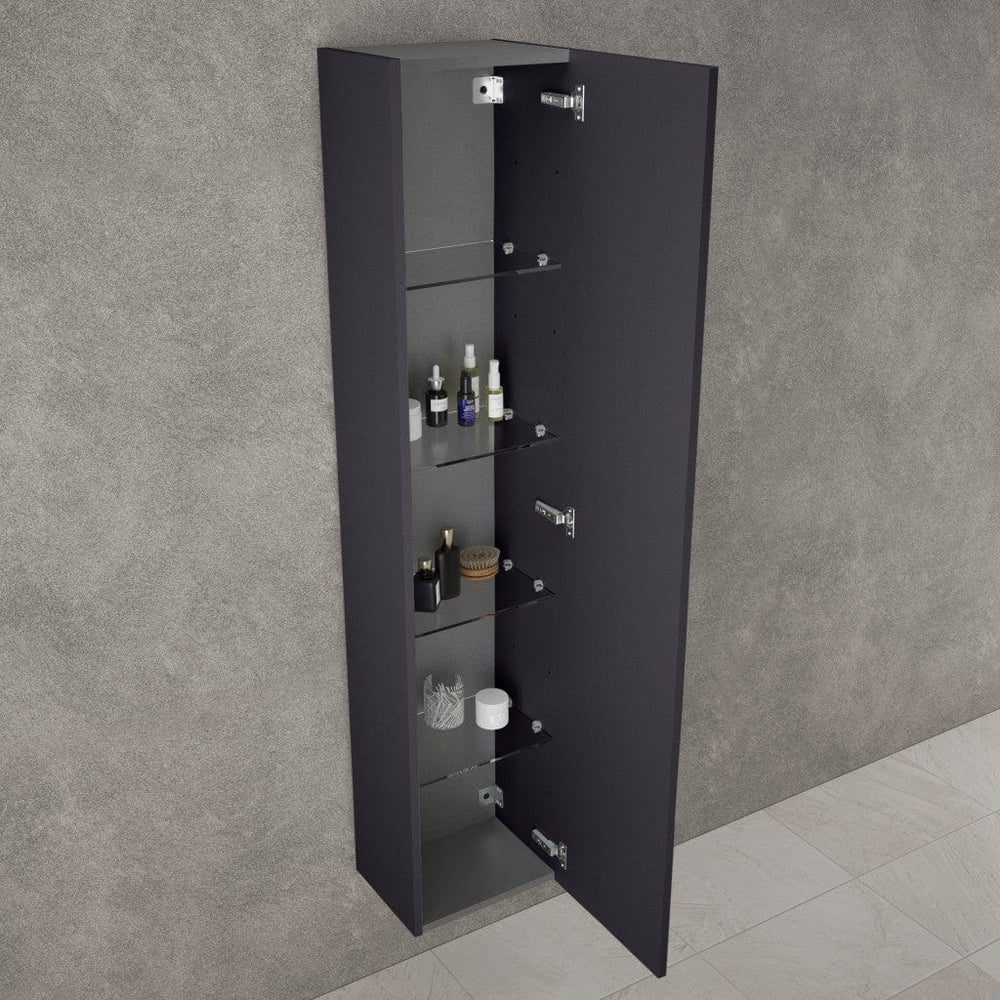 Raffinata Tall Wall Cabinet - Matt Graphite 350mm x 1650mm