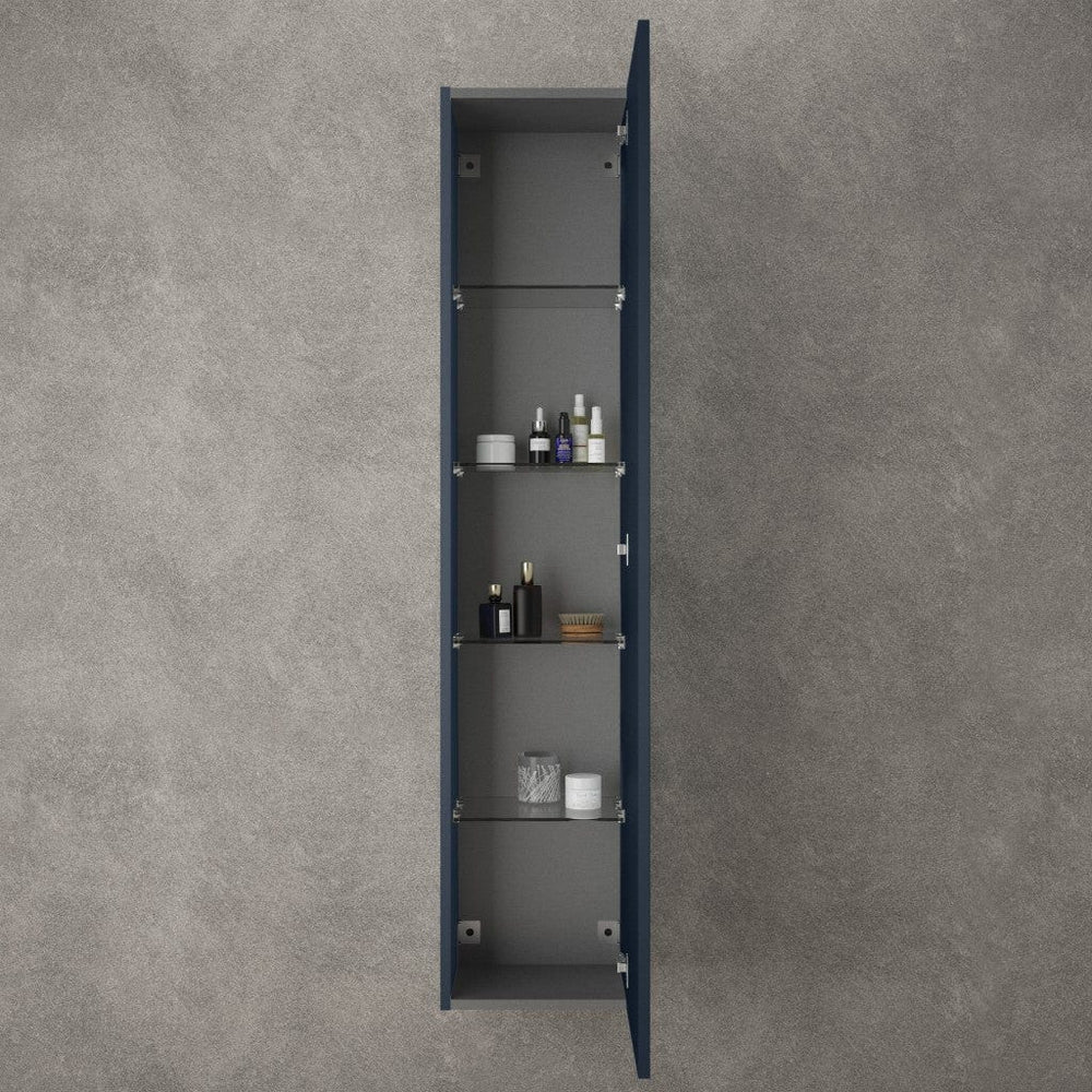 Raffinata Tall Wall Cabinet - Matt Indigo 350mm x 1650mm