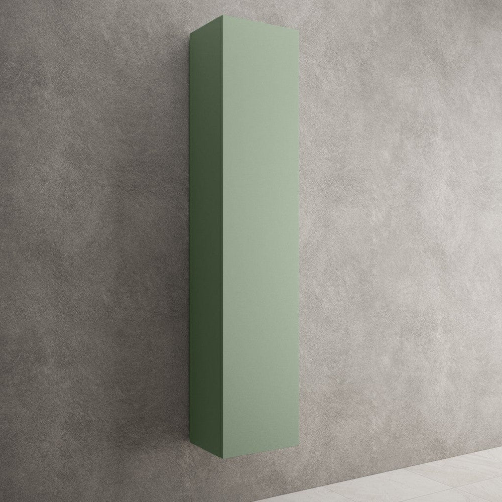 Raffinata Tall Wall Cabinet - Matt Light Green 350mm x 1650mm