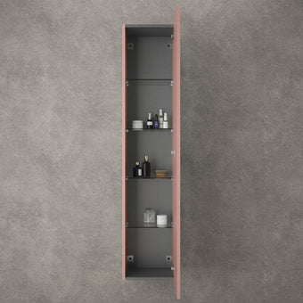 Raffinata Tall Wall Cabinet - Matt Pink 350mm x 1650mm