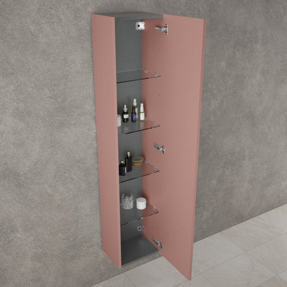 Raffinata Tall Wall Cabinet - Matt Pink 350mm x 1650mm