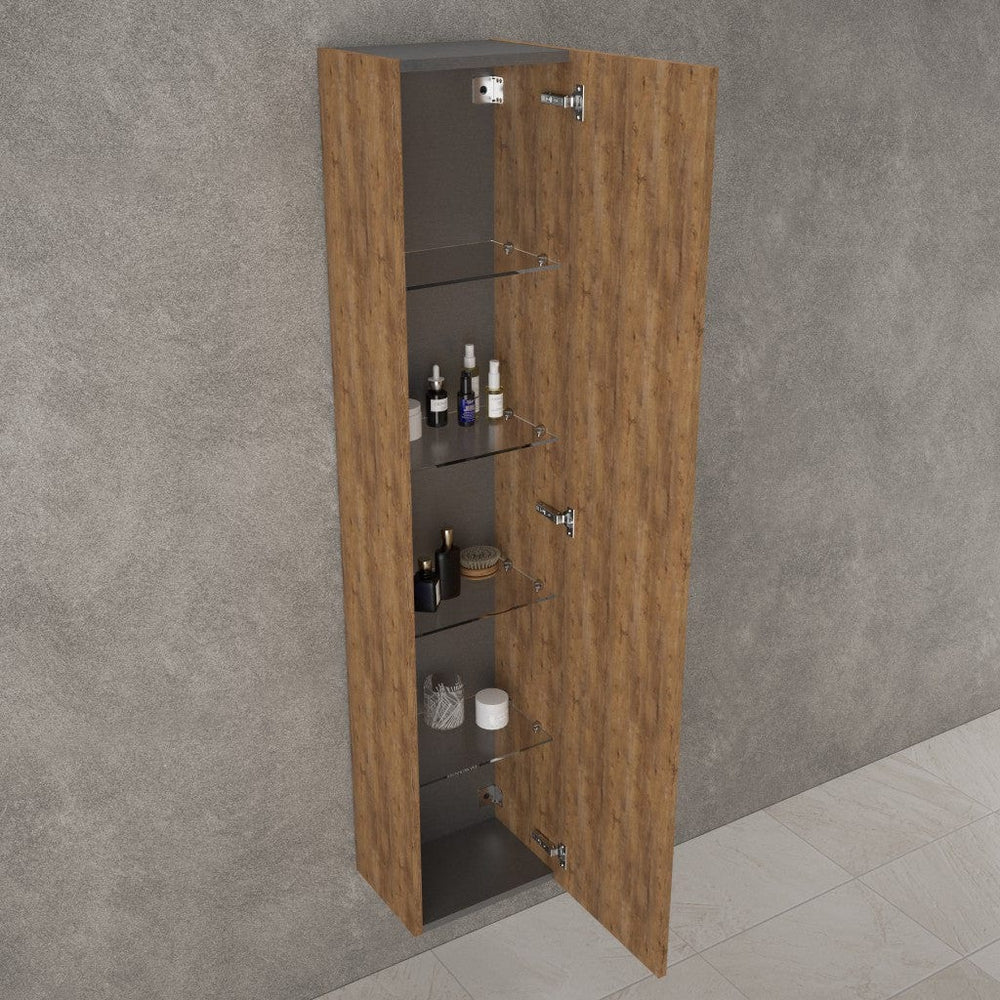 Raffinata Tall Wall Cabinet - Oak 350mm x 1650mm