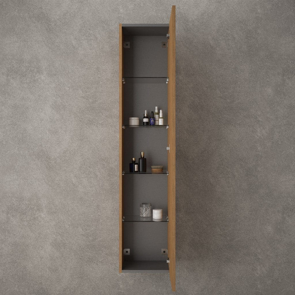 Raffinata Tall Wall Cabinet - Walnut 350mm x 1650mm
