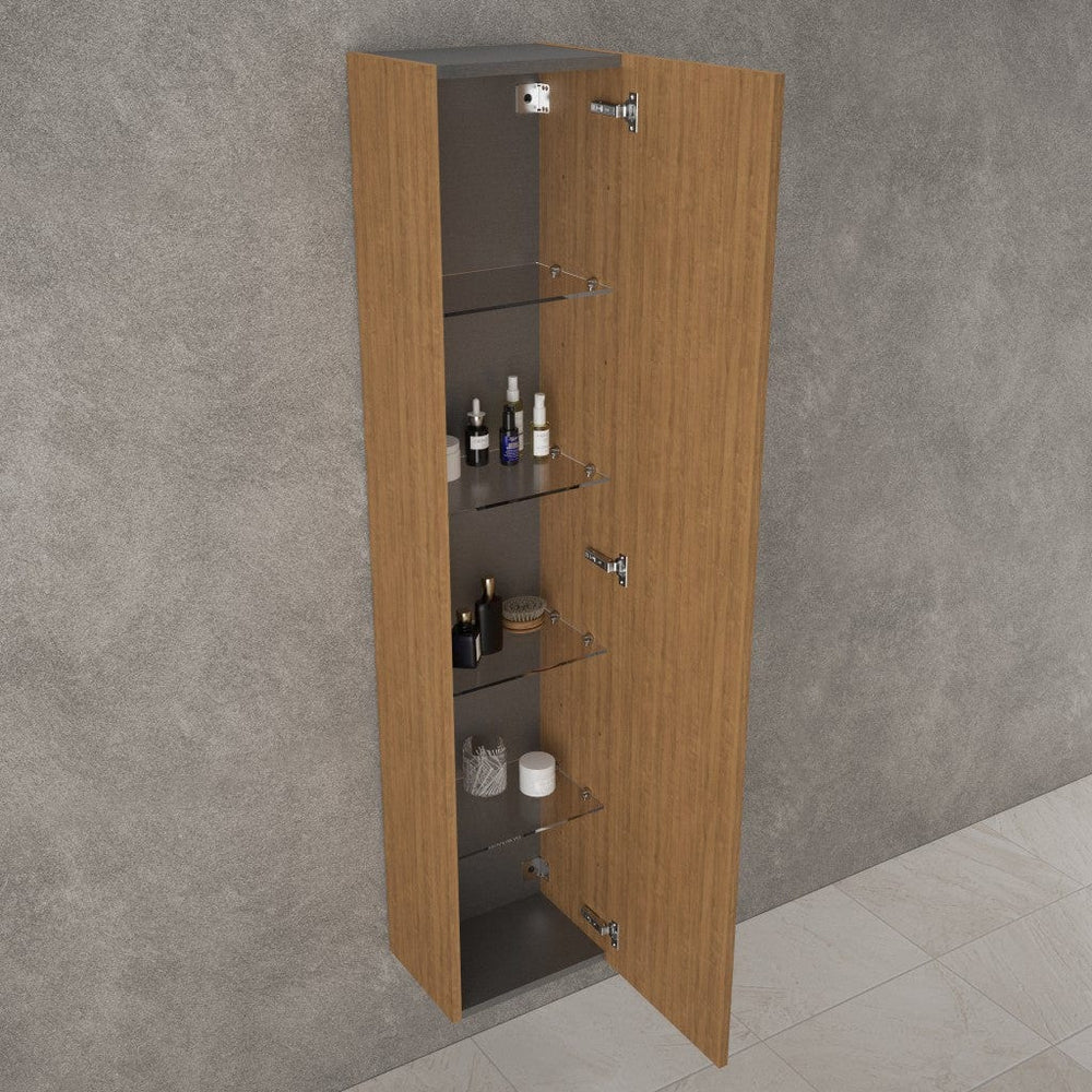 Raffinata Tall Wall Cabinet - Walnut 350mm x 1650mm