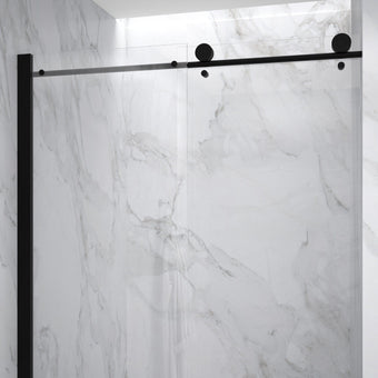Reversible Sliding Shower Enclosure - 1000mm x 800mm Matt Black