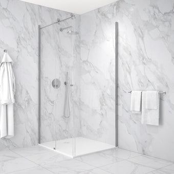 Reversible Sliding Shower Enclosure - 1000mm x 800mm Chrome