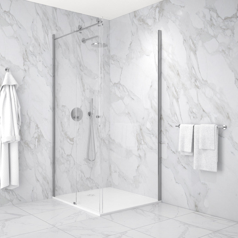 Reversible Sliding Shower Enclosure - 1000mm x 800mm Chrome