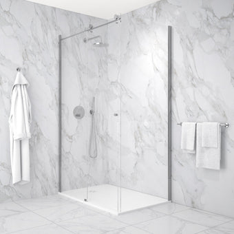 Reversible Sliding Shower Enclosure - 1200mm x 800mm Chrome