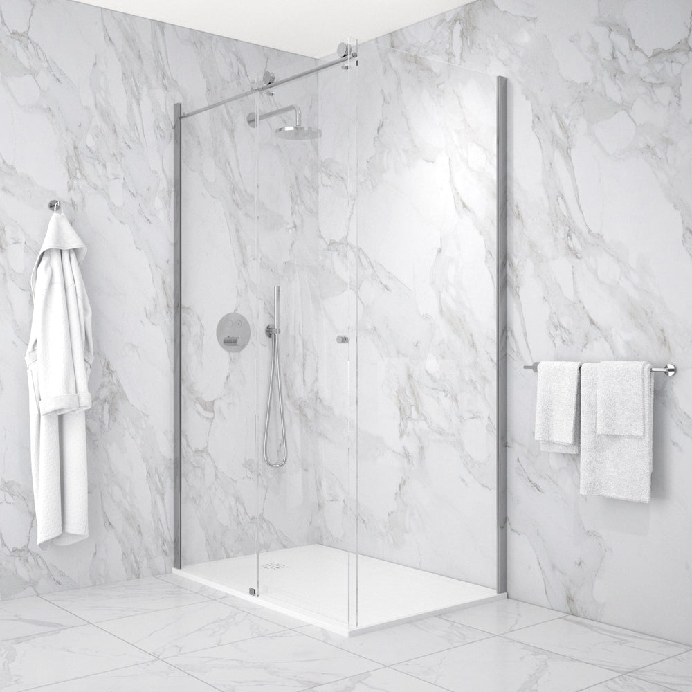 Reversible Sliding Shower Enclosure - 1200mm x 800mm Chrome