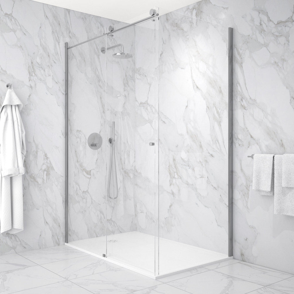 Reversible Sliding Shower Enclosure - 1400mm x 900mm Chrome
