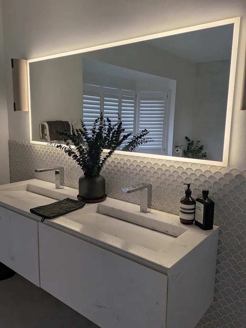Roscetto Backlit LED Steam Free Mirror - 1600x650mm