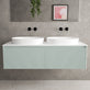 Scanalato Double Drawer Countertop Vanity Unit - Peppermint 1400mm image