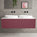 Scanalato Double Drawer Countertop Vanity Unit - Mineral Red 1400mm