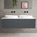 Scanalato Double Drawer Countertop Vanity Unit - Slate Grey 1400mm