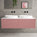 Scanalato Double Drawer Countertop Vanity Unit - Dusky Pink 1400mm