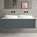 Scanalato Double Drawer Countertop Vanity Unit - Anthracite 1400mm