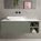 Scanalato Single Drawer Countertop Vanity Unit With Open Storage Space - Pistachio 1200mm