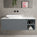 Scanalato Single Drawer Countertop Vanity Unit With Open Storage Space - Dove Grey 1200mm
