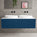 Scanalato Double Drawer Countertop Vanity Unit - Ocean Blue 1400mm